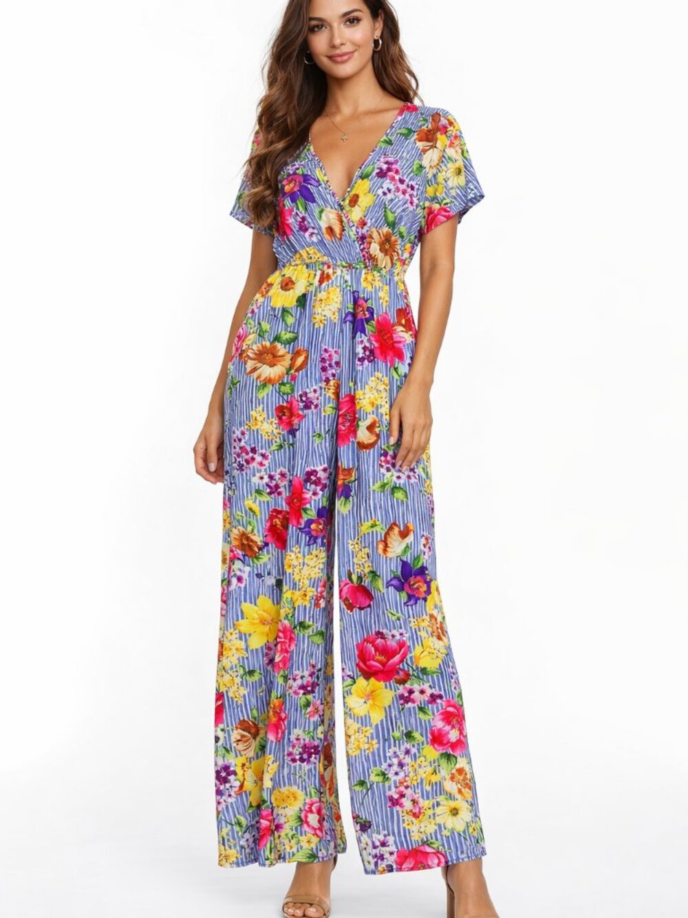 Colorful Summer floral jumpsuit
